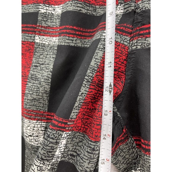 Maui and Sons Men's Board Shorts Red Black Check Size Small - Picture 8 of 10